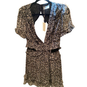 Vine Tree Floral Above knee dress size Large NWT